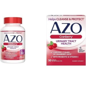 AZO Cranberry Urinary Tract Health, 100 Softgels & 50 Caplets, 1 Serving = 1 Glass Cranberry Juice, Sugar Free Pacran - Image 1