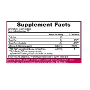 AZO Cranberry Urinary Tract Health Dietary Supplement 1 Serving = 1 Glass of Cranberry Juice Helps cleanse and protect the urinary tract Fast Acting 100 Softgels - Image 5