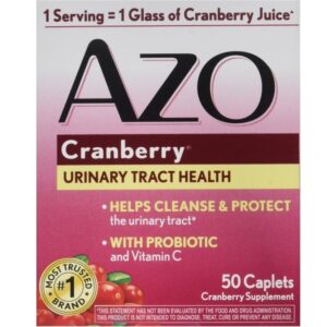 AZO Cranberry for Healthy Urinary Tract with Immune Boosting Probiotic & Vitamin C - 50 Tab (Packaging May Vary) - Image 1