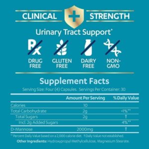 AZO D Mannose Urinary Tract Health 120 Count Boric Acid Vaginal Suppositories 30 Count - Image 3