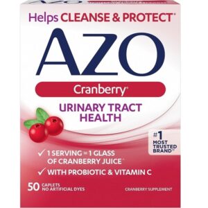 AZO D Mannose Urinary Tract Health, Cleanse, Flush & Protect The Urinary Tract & Cranberry Urinary Tract Health Supplement, 1 Serving = 1 Glass of Cranberry Juice, Sugar - Image 5