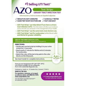 AZO UTI Pain Relief Bundle UTI Test Strips 3ct, Urinary Pain Relief Max Strength 24ct, Cranberry Pro Supplement 100ct - Image 2