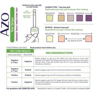 AZO Urinary Tract Health Gummies & UTI Test Strips, Helps Cleanse & Protect, Accurate UTI Results in 2 Minutes, 72 Gummies & 3 Count Strips - Image 6