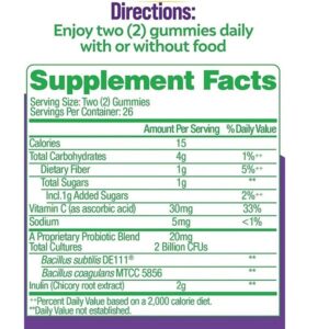 Culturelle Daily Probiotic Gummies for Women & Men, Berry Flavor, 52 Count, Naturally-Sourced Daily Probiotic + Prebiotic for Digestive Health, Non-GMO & Vegan - Image 3