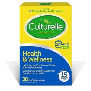 Culturelle Health & Wellness Daily Probiotic Supplement For Men & Women, Helps Support Your Immune System, Occasional Diarrhea, Gas & Bloating, 15 Billion CFUs, Non-GMO, 30 Count - Image 1