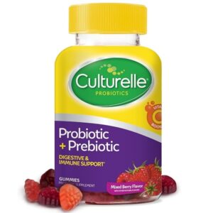 Culturelle Kids Daily Probiotic Supplement & Daily Probiotic Gummies for Women & Men, Berry Flavor, 52 Count, Naturally-Sourced Daily Probiotic + Prebiotic for Digestive Health, Non-GMO & Vegan - Image 4