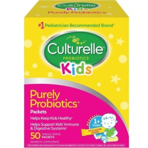 Culturelle Kids Purely Probiotics Packets Daily Supplement, Helps Support Kids’ Immune and Digestive Systems, #1 Pediatrician Recommended Brand, Ages 1+, 50 Count - Image 1