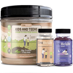 TruHeight Kit Protein + Sleep + Growth Chocolate Milk Flavored Plant-Based Protein Capsule | Sleep Gummy - Image 1