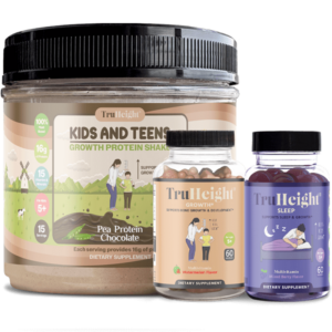 TruHeight Kit Protein + Sleep + Growth Chocolate Milk Flavored Plant-Based Protein Watermelon Gummy | Sleep Gummy - Image 1