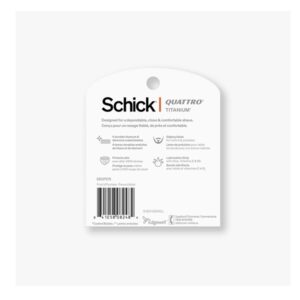 Schick Quattro Mens Titanium Razor Blade Refills For Men Value Pack, 6 Count - Image 5