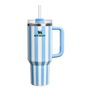 Stanley Quencher H2.0 Tumbler with Handle and Straw 40 oz | Flowstate 3-Position Lid | Cup Holder Compatible for Travel | Insulated Stainless Steel Cup | BPA-Free | Cornflower Cabana Gloss - Image 1