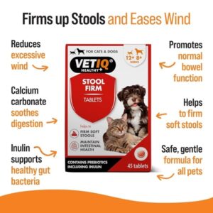 VETIQ Stool Firm Tablets, for Cats and Dogs, Digestive Health Support with Prebiotics, 45 Tablets - Image 3