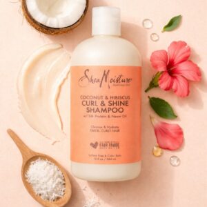 Shea Moisture Coconut & Hibicus Curl & Shine Shampoo, 384 ml - Image 1